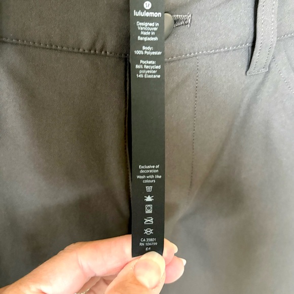 Lululemon ABC Men's Gray Pant Size 32 with Front Pockets & 1 Back Zip Pocket - Picture 4 of 16